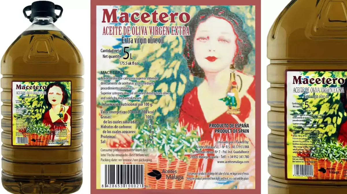 Garrafa 5 litros Aceite de Oliva Virgen Extra Macetero (Málaga) por sólo 21,80€ y envío gratis con cupón (-51%)