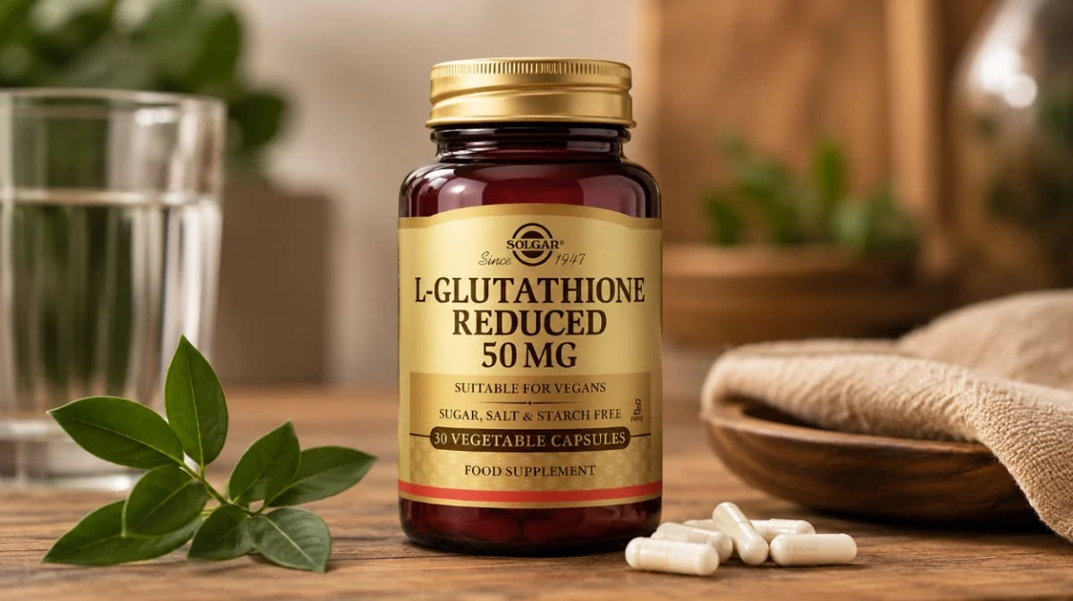 L-Glutatión Reducido: cápsulas vegetales de 50 mg, aptas para veganos y kosher por sólo 15,43€ (29% de descuento)