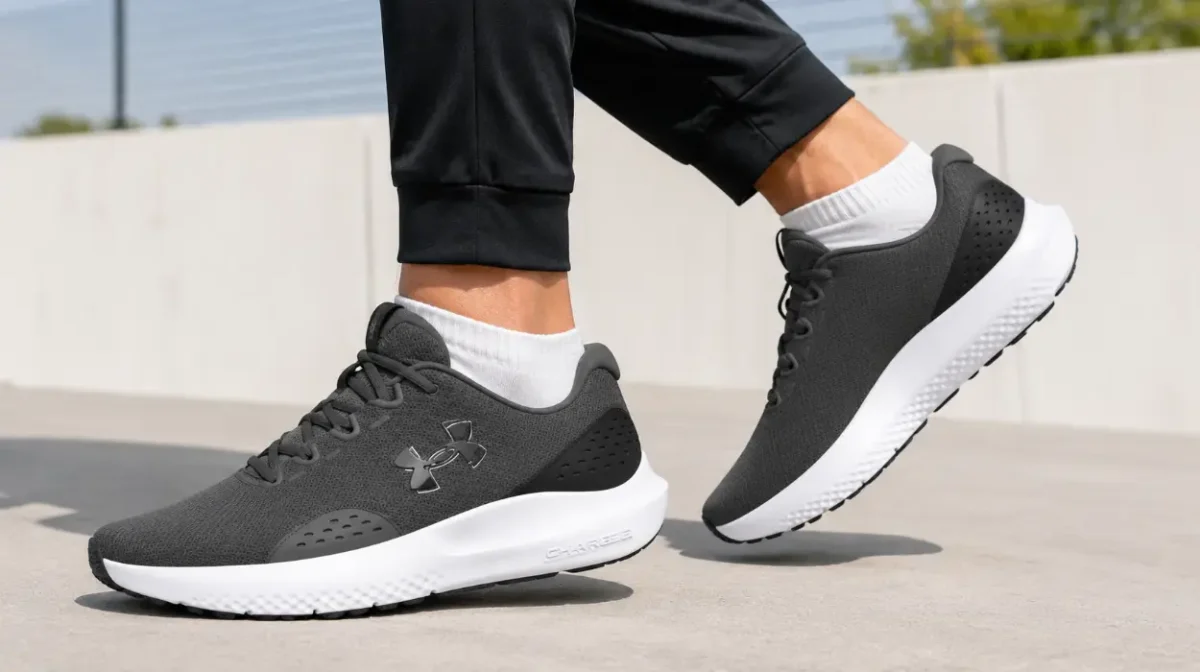 Zapatillas de running Under Armour Charged Surge 4 grises para hombre por sólo 36€ con envío gratis (-40%)