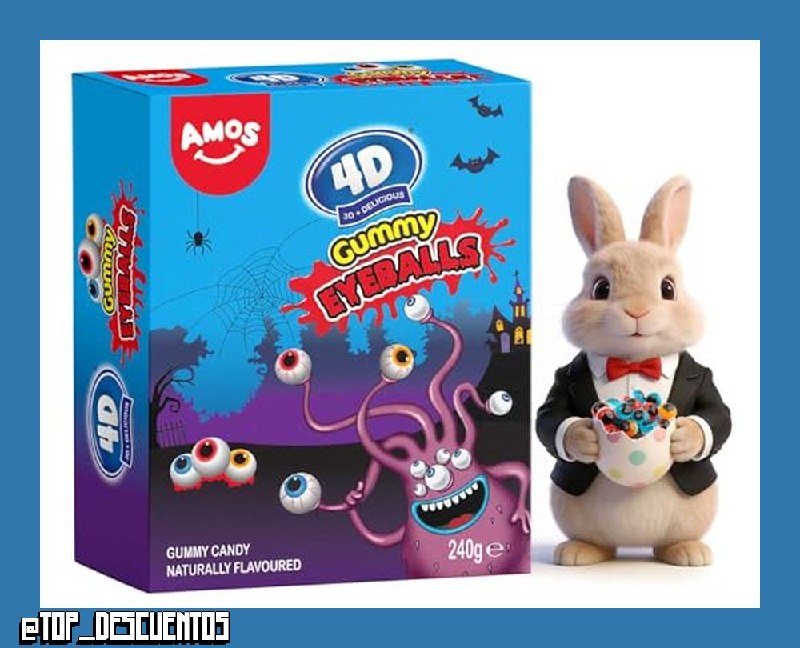 Amos Ojos Comestibles Halloween, 4D Mixtas Frutas Golosinas Chuches
