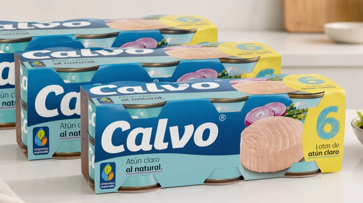 Pack x18 latas Atún claro Calvo natural por sólo 18,74€ con oferta 3x2 (-33%) ¡1,04€ la lata!