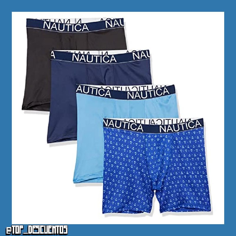 Nautica Pack de 4 Calzoncillos Tipo bóxer para Hombre (4 Unidades)