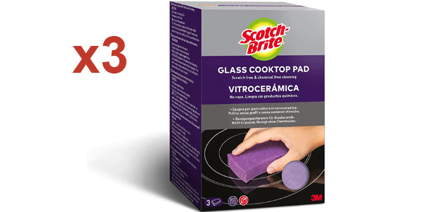 Caja x3 Estropajos Scotch-Brite para vitrocerámica por sólo 6,47€ con cupón (40% de descuento)