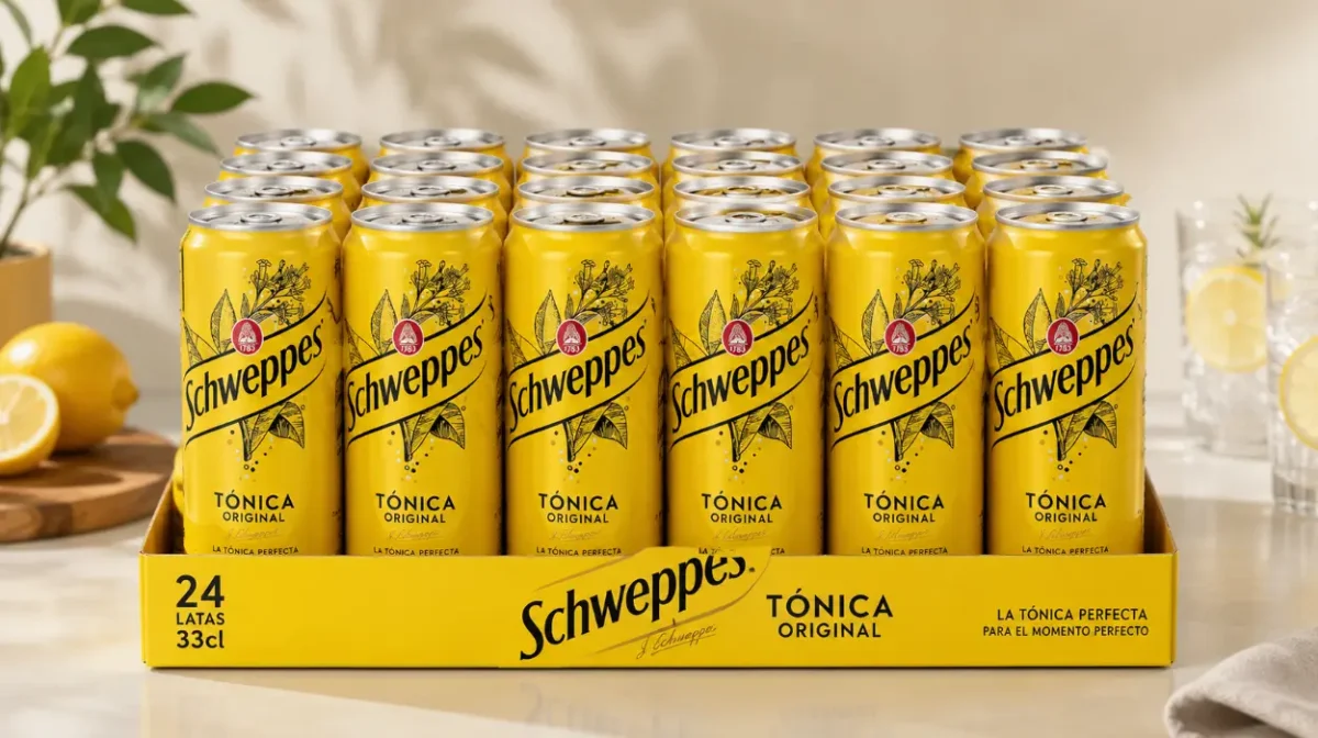 Pack de 24 latas de Tónica Schweppes Original de 33 cl por sólo 14,75€ (-38%)
