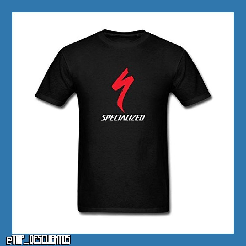 Logo especializada de los hombres manga corta camiseta
