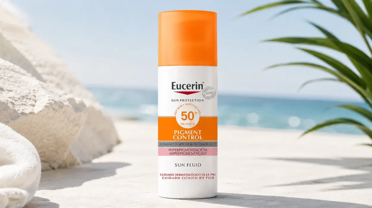 Eucerin Sun Face Pigment Control Fluid FPS 50+, crema solar facial antimanchas de rápida absorción por sólo 10,25€ (-40%)