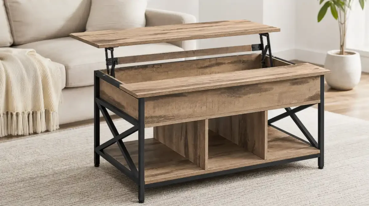Mesa de centro elevable Vasagle con compartimentos ocultos por sólo 67,33€ con envío gratis (-25%)