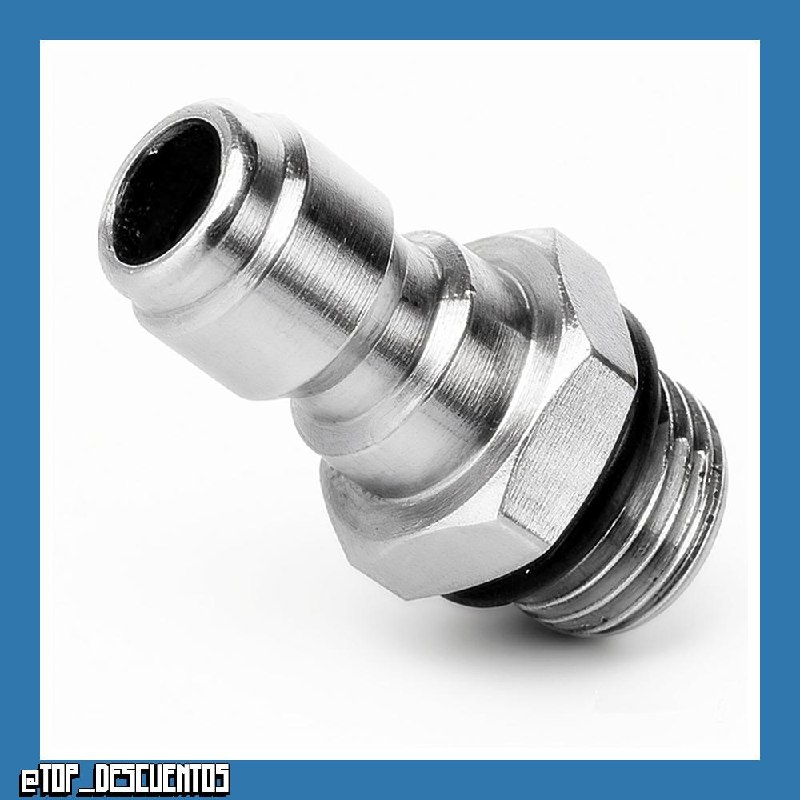 Conector de Liberación Rápida de 1/4'', 14 mm Macho Rosca a 1/4 Pulgada Conector de Liberación Rápida Lavadora a Presión Rociador de Jabón Lanza de Espuma de Nieve Inoxidable Acero Acoplador