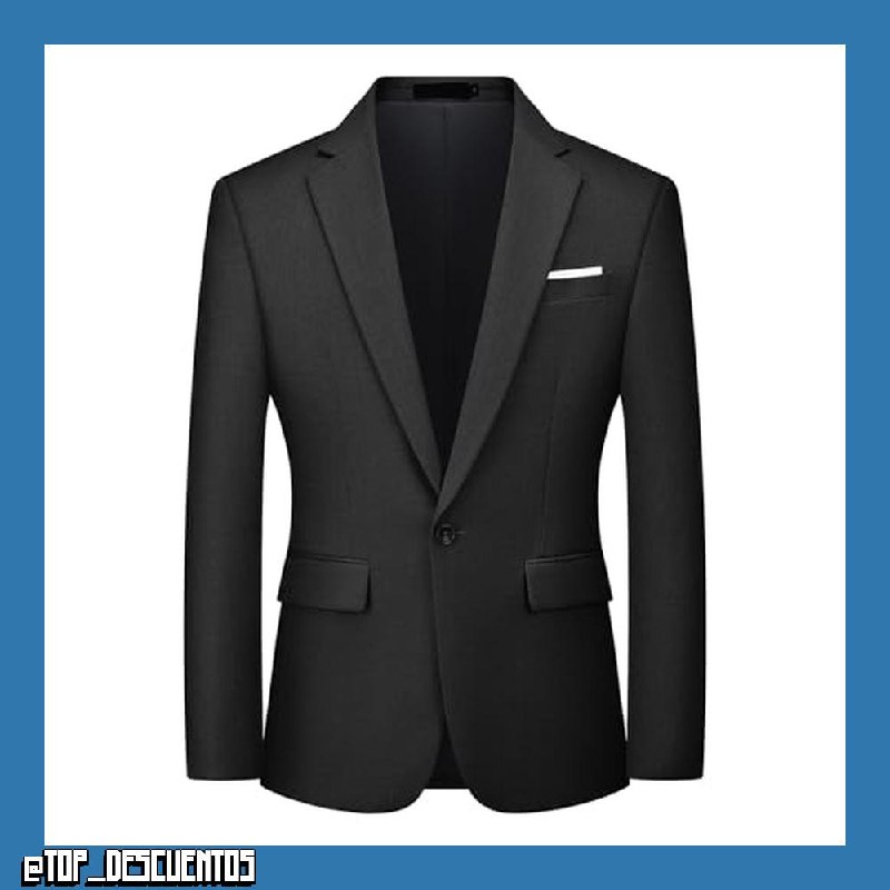 Blazer para Hombre Slim Fit 1 Botón Chaqueta de Traje Negocio