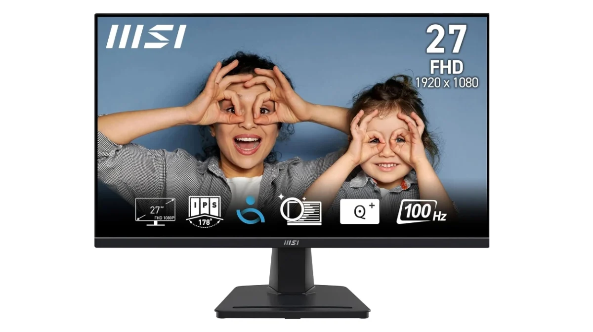 Monitor MSI Pro MP275 de 27" Full HD con 100 Hz, panel IPS, altavoces integrados y tecnología Eye Care por sólo 86,05€ (42% de descuento)
