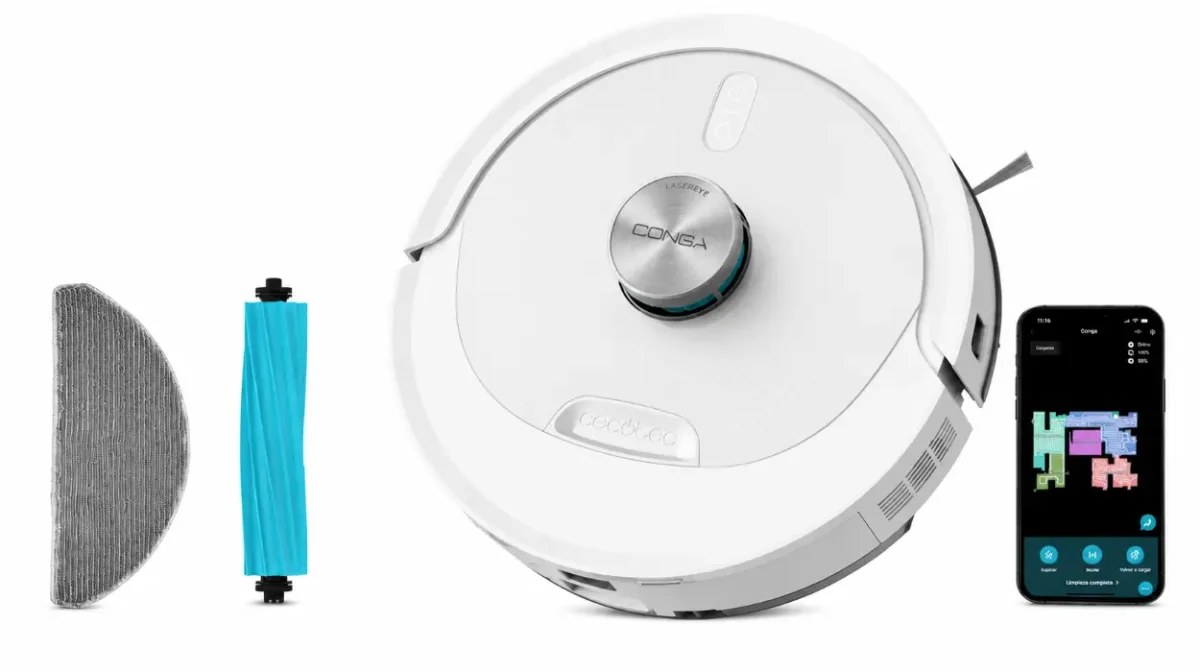 Robot aspirador y friegasuelos Cecotec Conga M80 Pearl con navegación láser y control por app por sólo 149€ con envío gratis (-61%)
