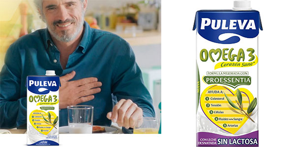 Pack x6 Leche Sin Lactosa Puleva Omega 3 de 1 litro por sólo 5,99€ (-49%) ¡1€ el brik!