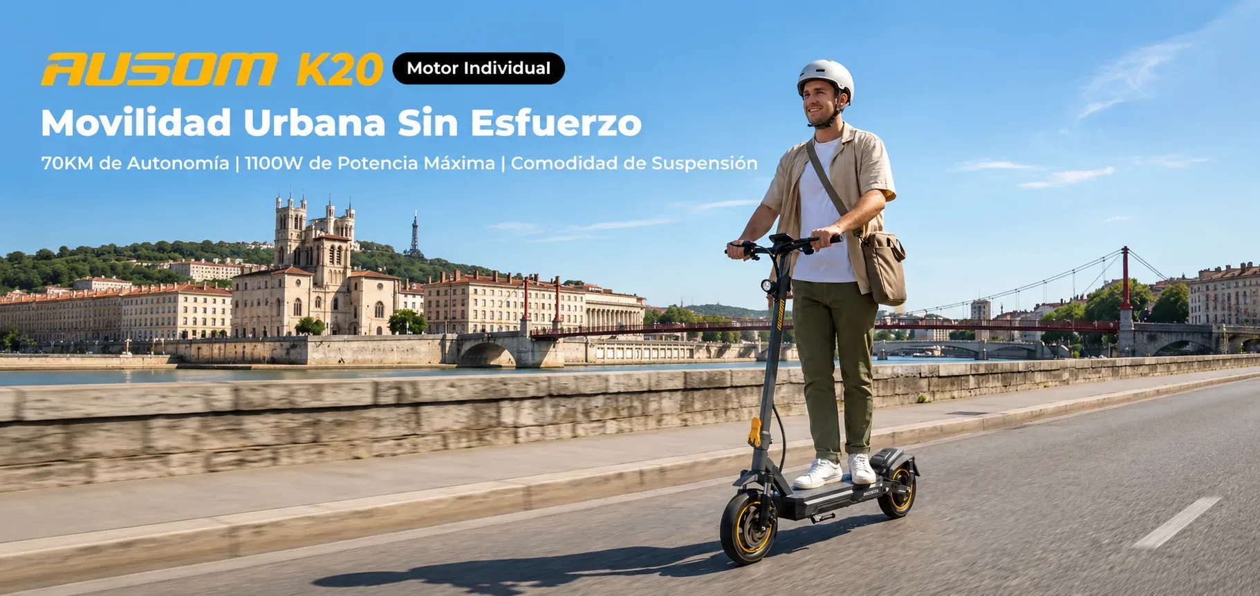 Patinete eléctrico Ausom K20 por 389€ en Ausom