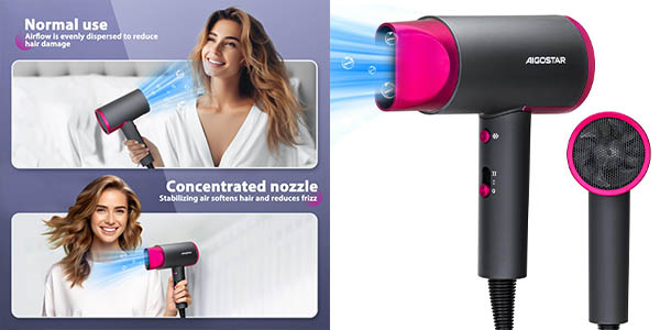 Secador de pelo Aigostar Dora de 2.200 W por sólo 16,57€ (-40%)