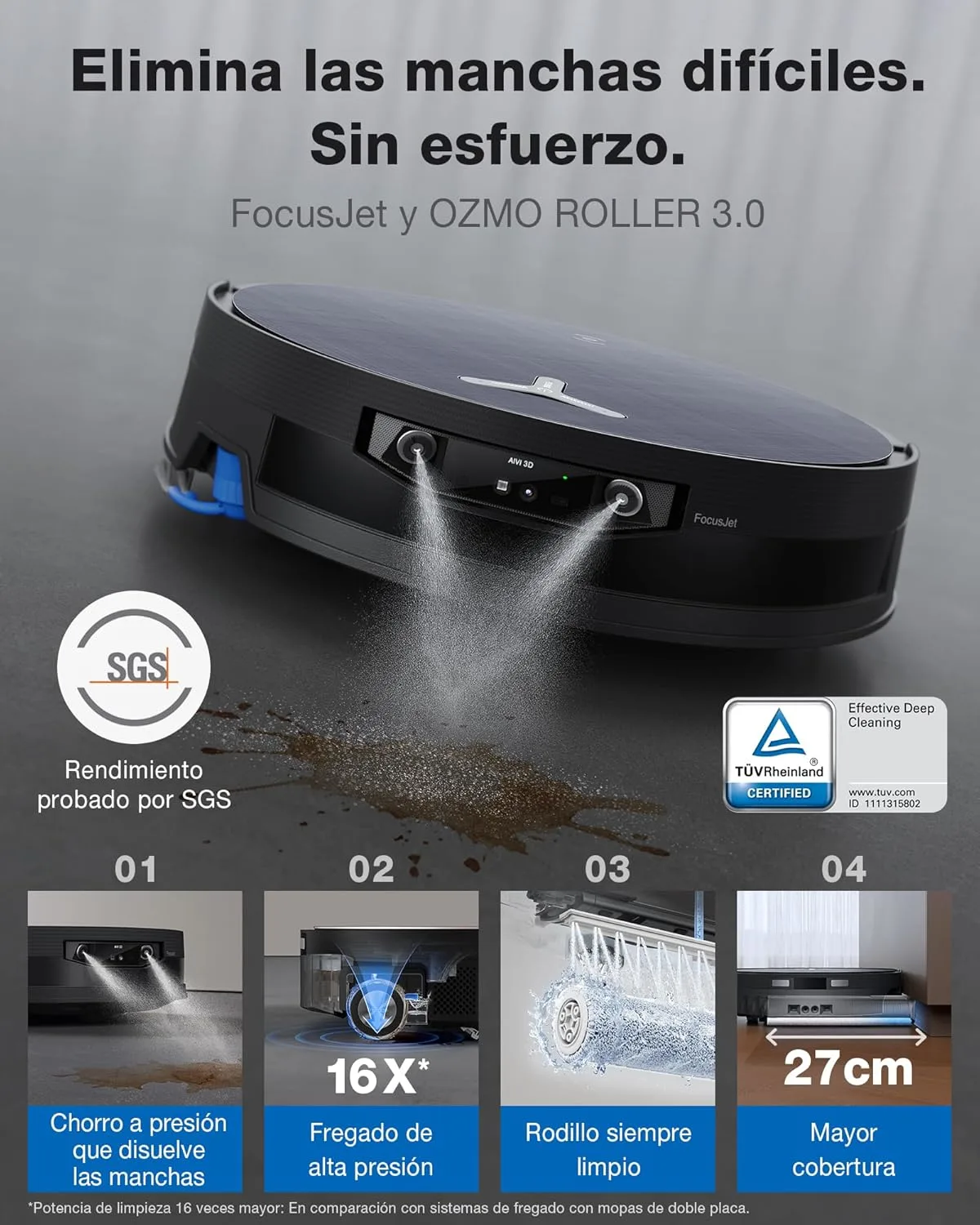 ECOVACS X12 OmniCyclone Care Complete Robot Aspirador Fregasuelos por 1299€ en Amazon