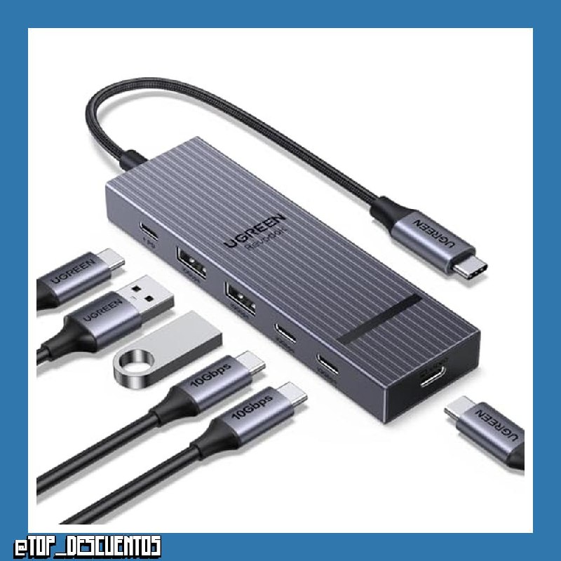 UGREEN Revodok Pro 10Gbps Hub USB C 6 en 1 Adaptador Multipuerto