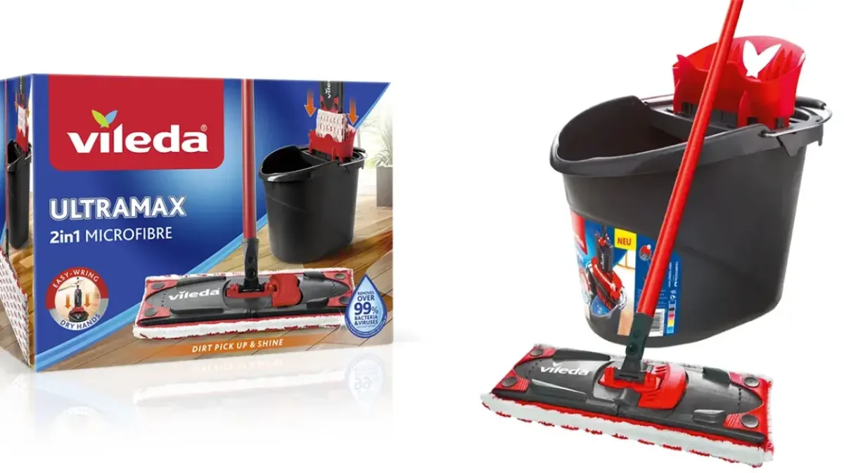 Set Vileda Ultramax de mopa de microfibra y cubo con escurridor por sólo 16,01€ con cupón y envío gratis (-68%)