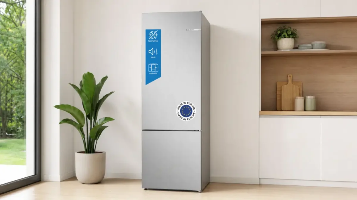 Frigorífico Combi Bosch Serie 4 NoFrost en inox de 326 L por sólo 539,99€ con envío gratis (-23%)