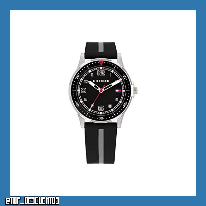Tommy Hilfiger Reloj con Movimiento de Cuarzo de Tres Manecillas para Jóvenes con Correa de Acero Inoxidable o de Silicona – Disponible en Plateado, Azul, Rosa o Negro