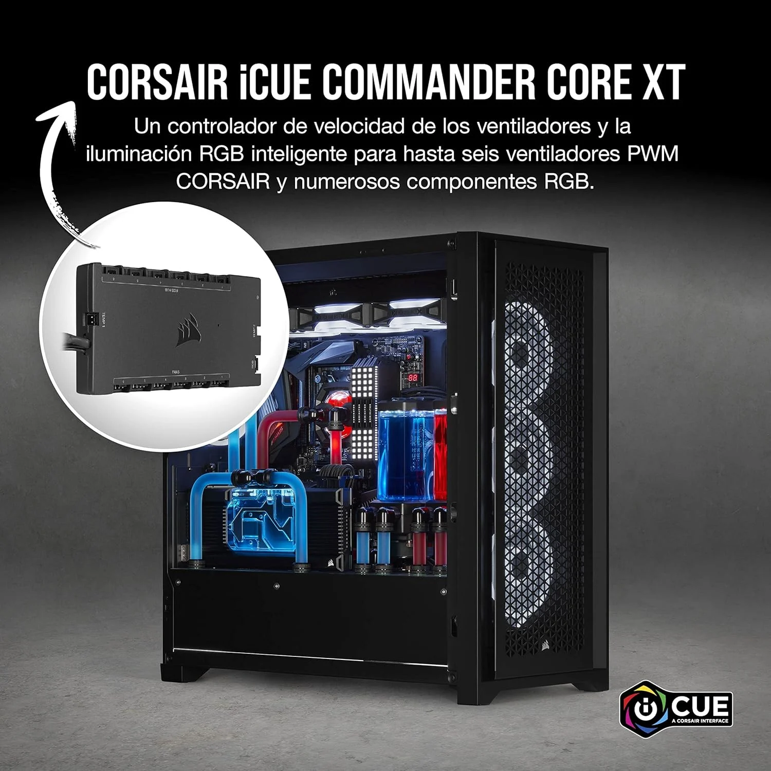 Corsair iCUE COMMANDER CORE XT, controlador digital de iluminación RGB y velocidad de ventiladores por 34,90€ en Amazon