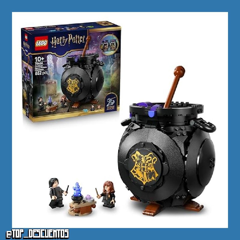 LEGO Harry Potter Caldero: Aula de Pociones Secretas - Decoración para el Dormitorio - Juguete de Colección - Minifiguras de Patronus, Hermione y Snape - Regalo para Niñas y Niños de 10+ Años - 76464
