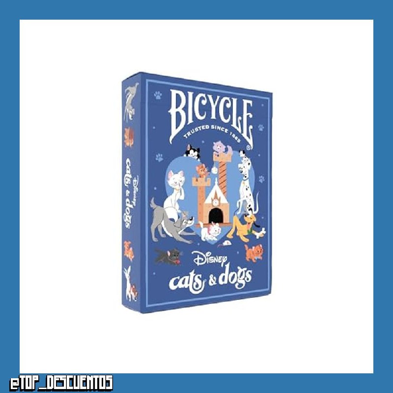 Bicycle Disney Cat and Dogs Baraja de Cartas para Fans y coleccionistas