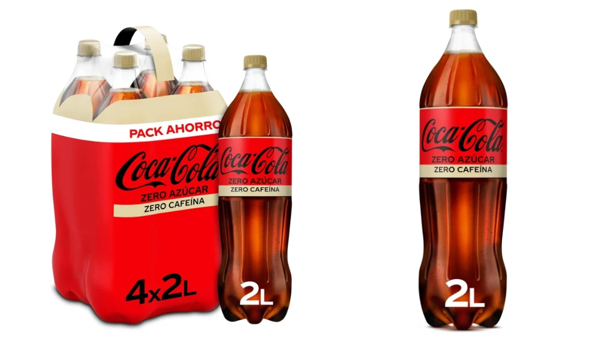 Pack x4 botellas de 2 litros de Coca-Cola Zero Azúcar Zero Cafeína por sólo 5,26€ con descuento (-35%) ¡1,31€ cada una!