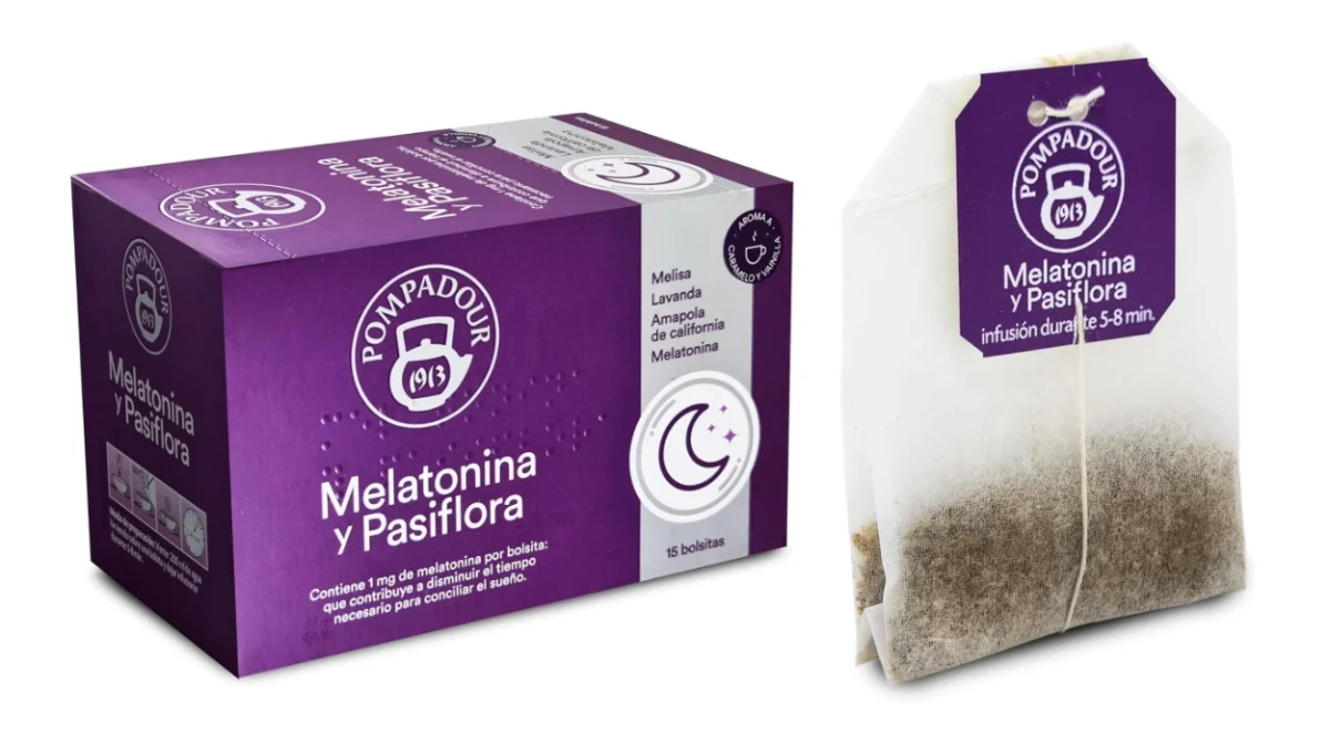 Pack x3 cajas de infusión Pompadour Melatonina y Pasiflora por sólo 6,30€ con 3x2 (-40%) ¡2,10€ cada una!