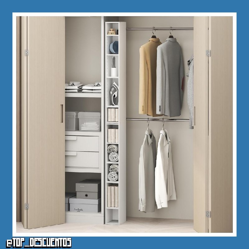 Furinno Fulda Organizador de Armario de 10 Niveles, Estante Abierto Ajustable, Organizador de Almacenamiento, Almacenamiento apilable, Ancho de 6 Pulgadas, para Armario, Dormitorio, Blanco