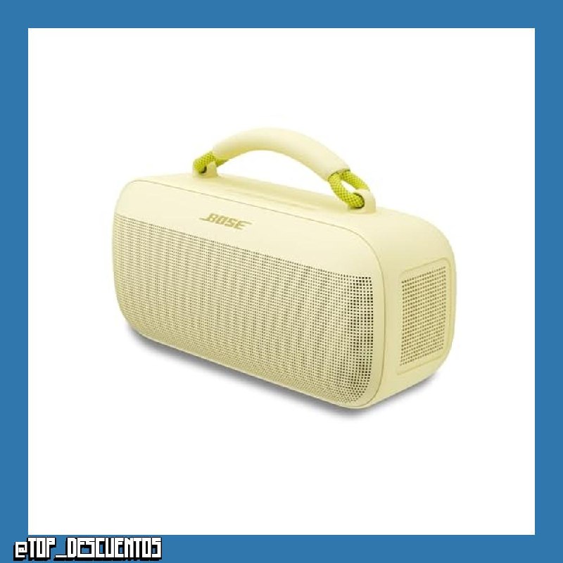 Bose SoundLink MAX, Altavoz portátil con Bluetooth para Exterior con Graves potentes, Resistente al Agua estéreo con Bluetooth y conexión USB-C, hasta 20h de autonomía, AUX de 3,5 mm, amorillo limón