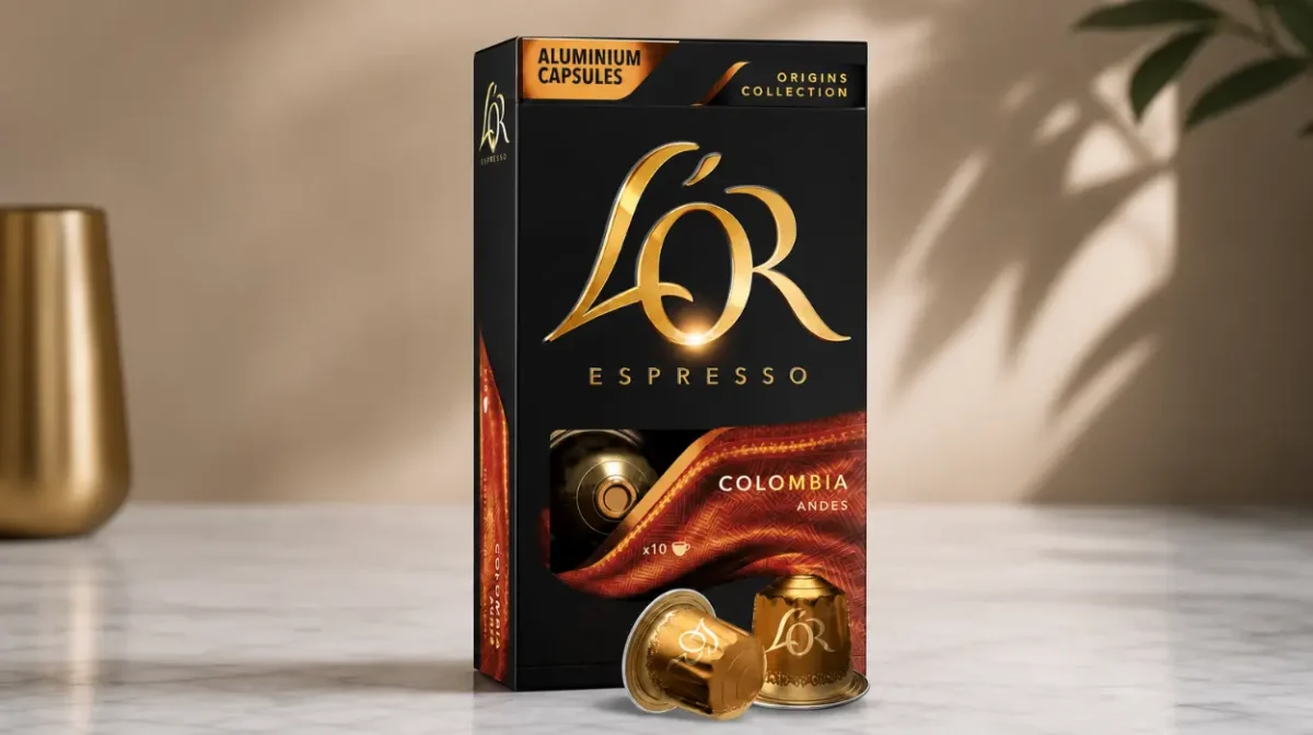 Pack x100 Cápsulas de café L'OR Espresso Colombia, intensidad 8, compatibles con Nespresso por sólo 27,45€ (-31%)