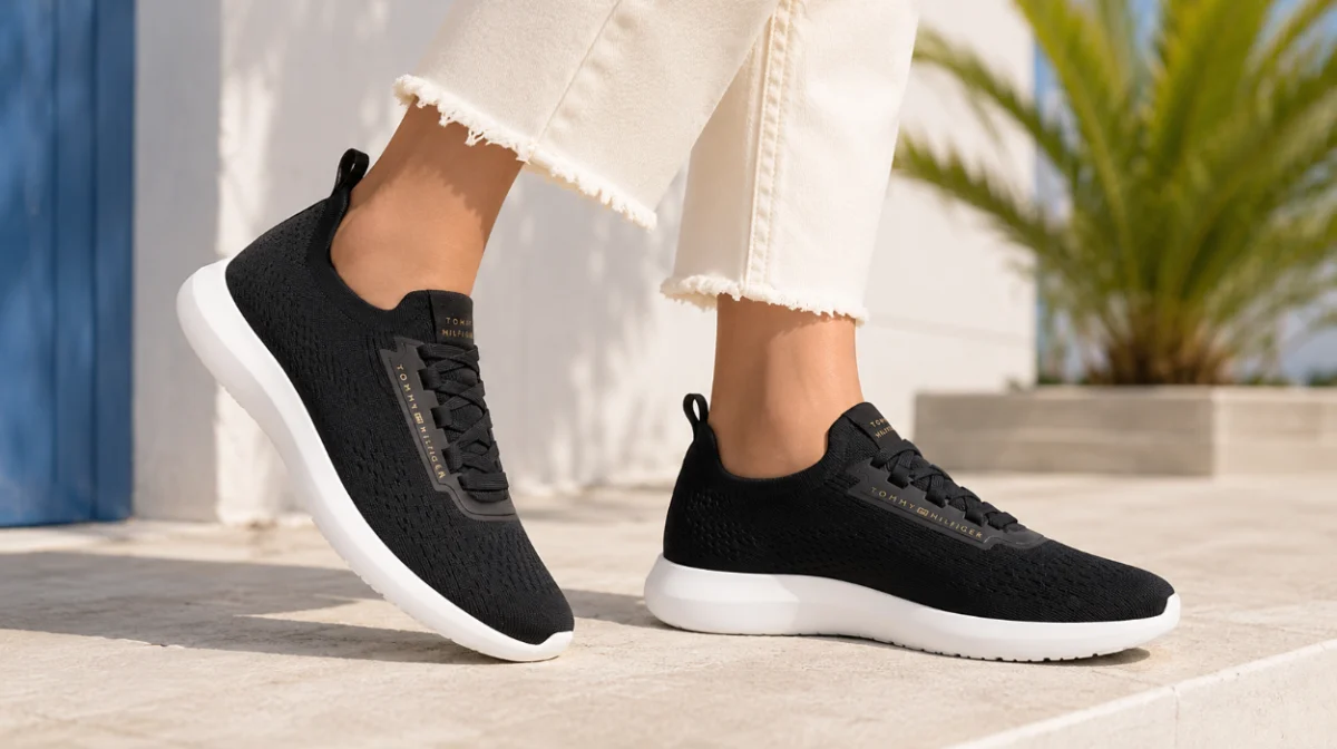 Zapatillas Tommy Hilfiger TH Knit Extralight Runner para mujer, ajuste suave tipo calcetín por sólo 54,95€ con envío gratis (-45%)