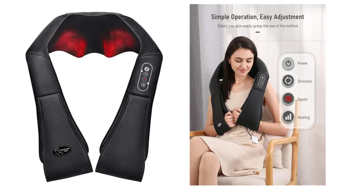 Masajeador Shiatsu para cuello y hombros por sólo 37,99€ con envío gratis (24% de descuento)