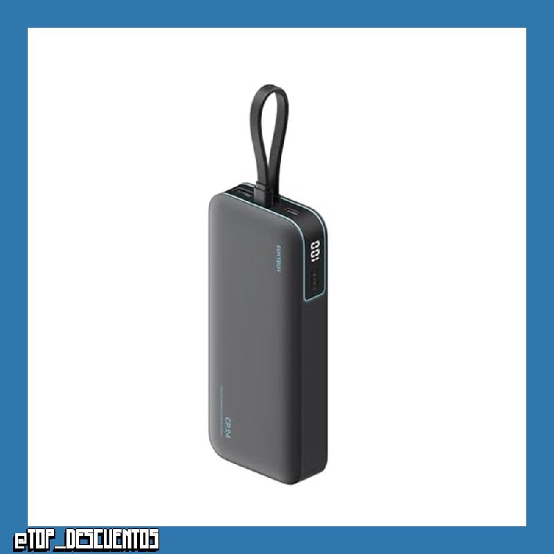 CUKTECH Power Bank 20000mAh Batería Externa Carga Rápida 40W Cable USB C Integrado PD3.0 Cargador Portátil LED Compatible con iPhone 17/16/15, Samsung S24/S25, Xiaomi, iPad