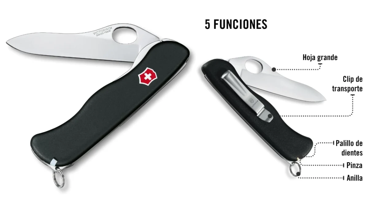 Navaja Victorinox Sentinel Clip M con hoja bloqueable y clip por sólo 27,95€ (28% de descuento)