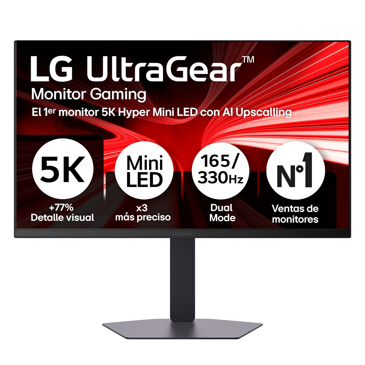 LG - Monitor PC Gaming 68,4cm (27") LG UltraGear 27GM950B-B, 165 Hz, 5K MicroCell MiniLED.