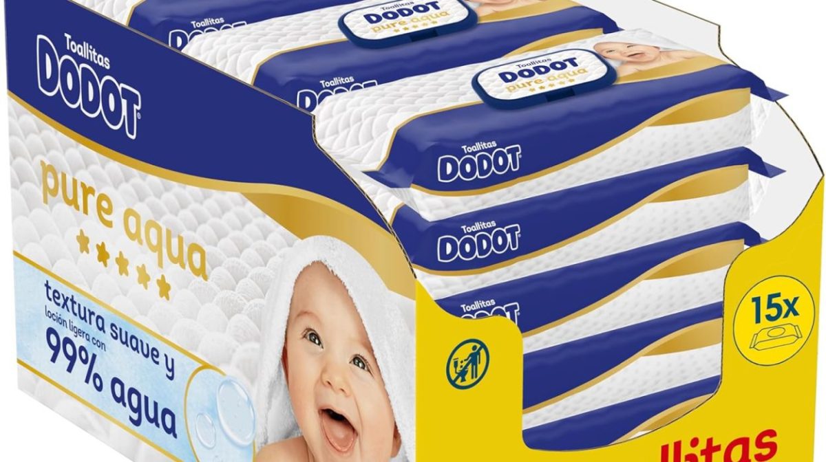 Pack x900 Toallitas Dodot Pure Aqua para bebé de Textura Suave con 99% agua por sólo 33,09€ con envío grateis (-35%)