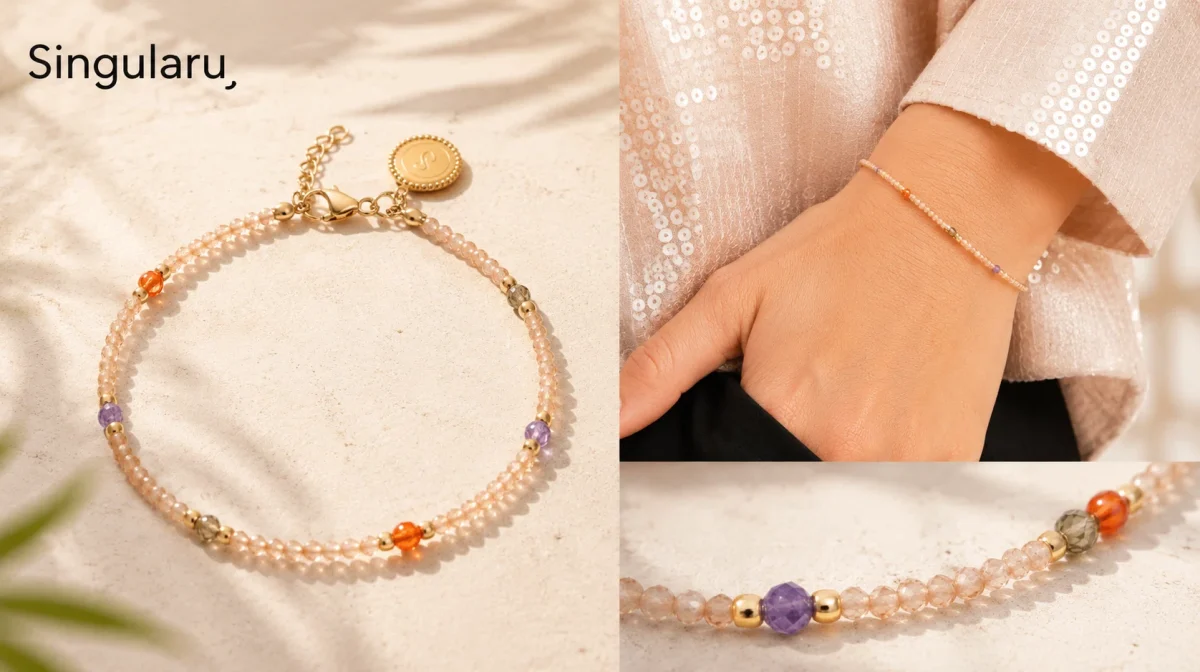 Brillo y elegancia con la pulsera Glam de Singularu: acero con baño de oro 18Kt y cristales de colores por sólo 12,70€ (-36%)