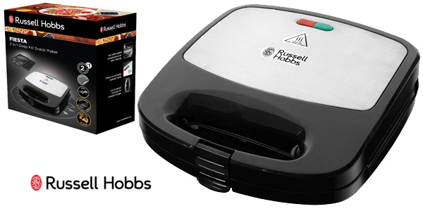 Sandwichera 3 en 1 Russell Hobbs Fiesta con 3 placas intercambiables por sólo 29,99€ con envío gratis (43% de descuento)