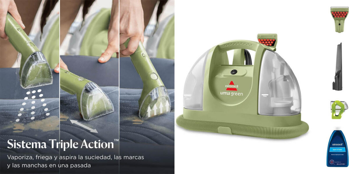 Aspiradora de agua Bissell Little Green para limpiar tapicerías por sólo 85,49€ con envío gratis (-34%)