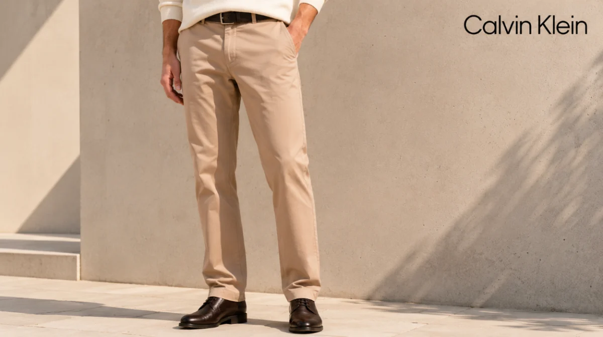 Amazon rebaja este elegante pantalón chino Calvin Klein Cotton Signature Slim a sólo 44€, perfecto para looks pulidos o de oficina ¡51% de descuento!