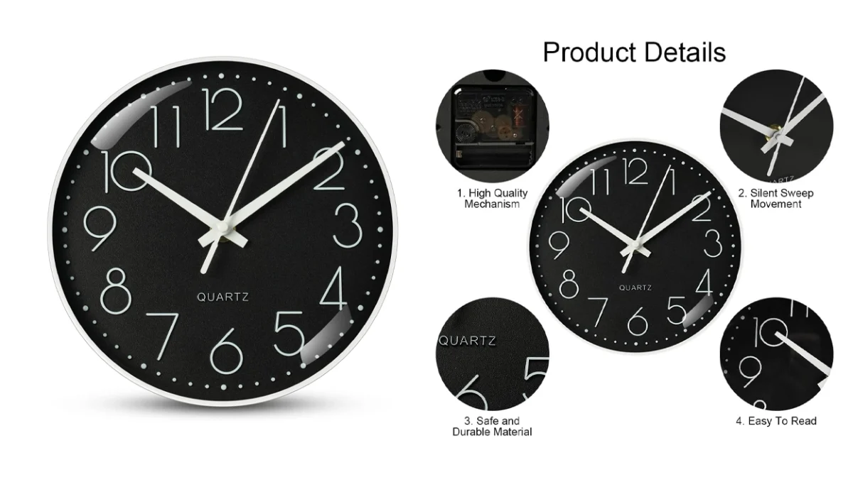 Reloj de pared Aolso de estilo moderno y decorativo por sólo 7,22€ (40% de descuento)