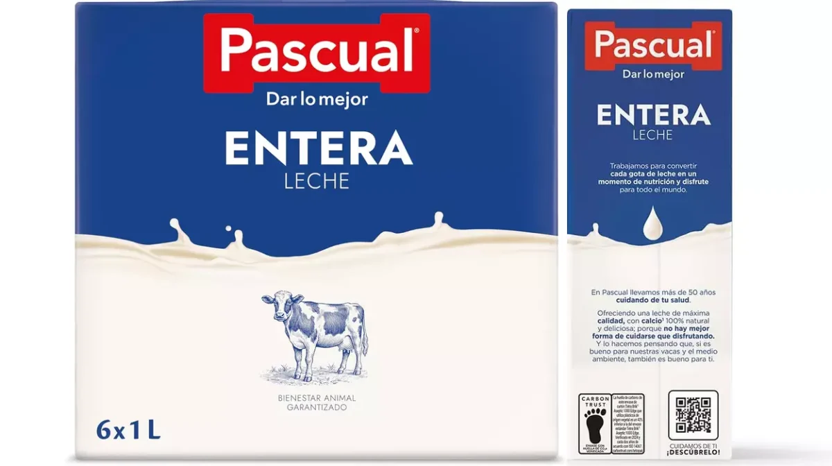 Pack 6 briks de Leche Pascual entera 1L (6 litros en total) por sólo 5,99€ (-23%) ¡1€ cada uno!