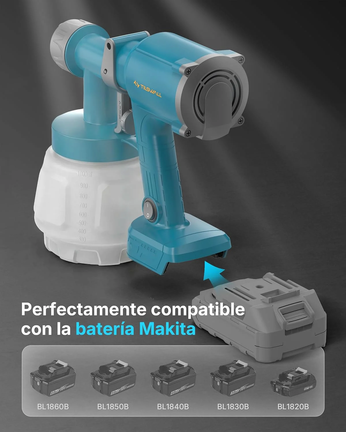 Tilswall Shark 600 Ultraligera – 3 Boquillas, 3 Patrones, Flujo Ajustable para DIY por 19,99€ en Amazon