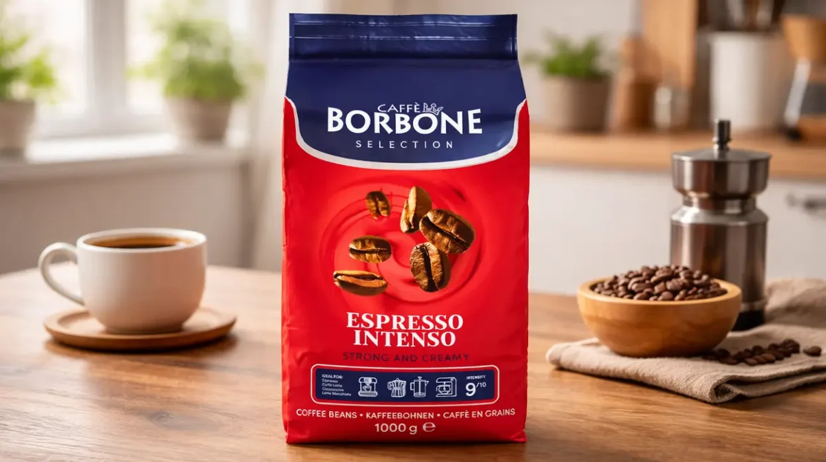 Café en grano Borbone Espresso Intenso de 1 kg por sólo 13,89€ con cupón y envío gratis (-44%)