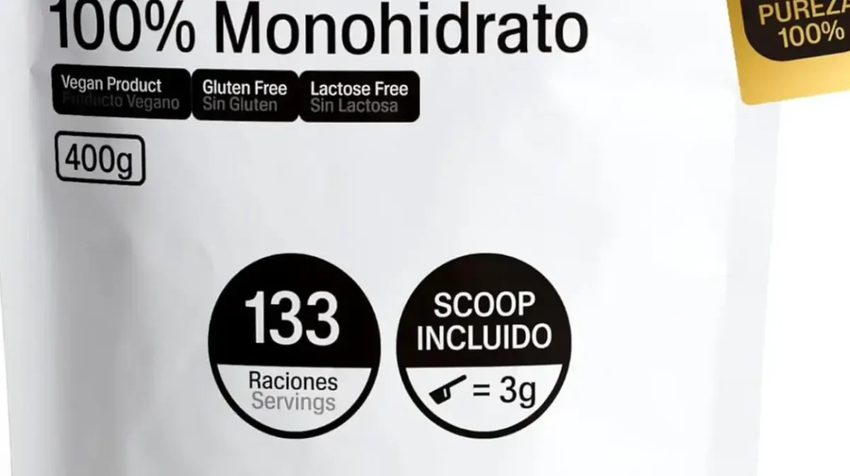 Mejora tu rendimiento pre y post entreno con esta Creatina Monohidrata en polvo sinsabor BROADEN, muy bien valorada y a un precio TOP