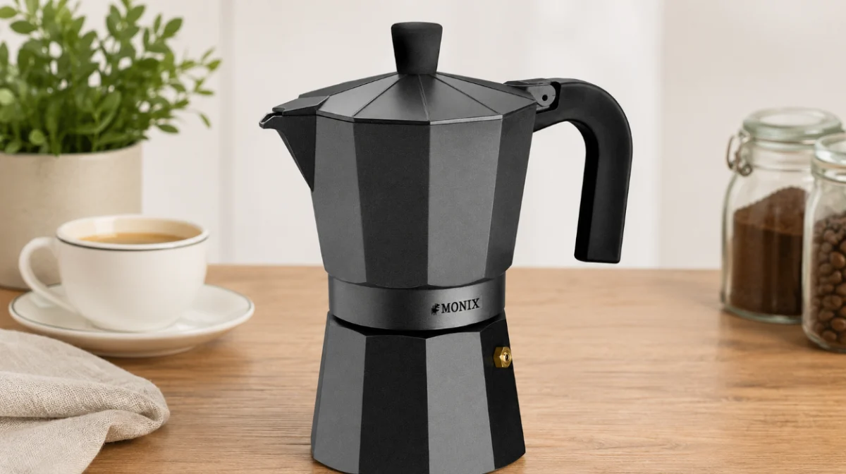 Cafetera italiana Monix Vitro Noir para 9 tazas por sólo 12,50€ (-47%)