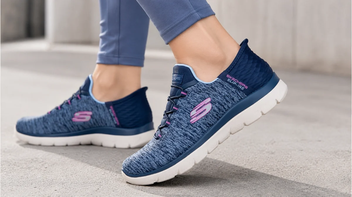 Zapatillas Skechers Slip-Ins Summits Dazzling Haze para mujer por sólo 45,95€ con envío gratis (46% de descuento)