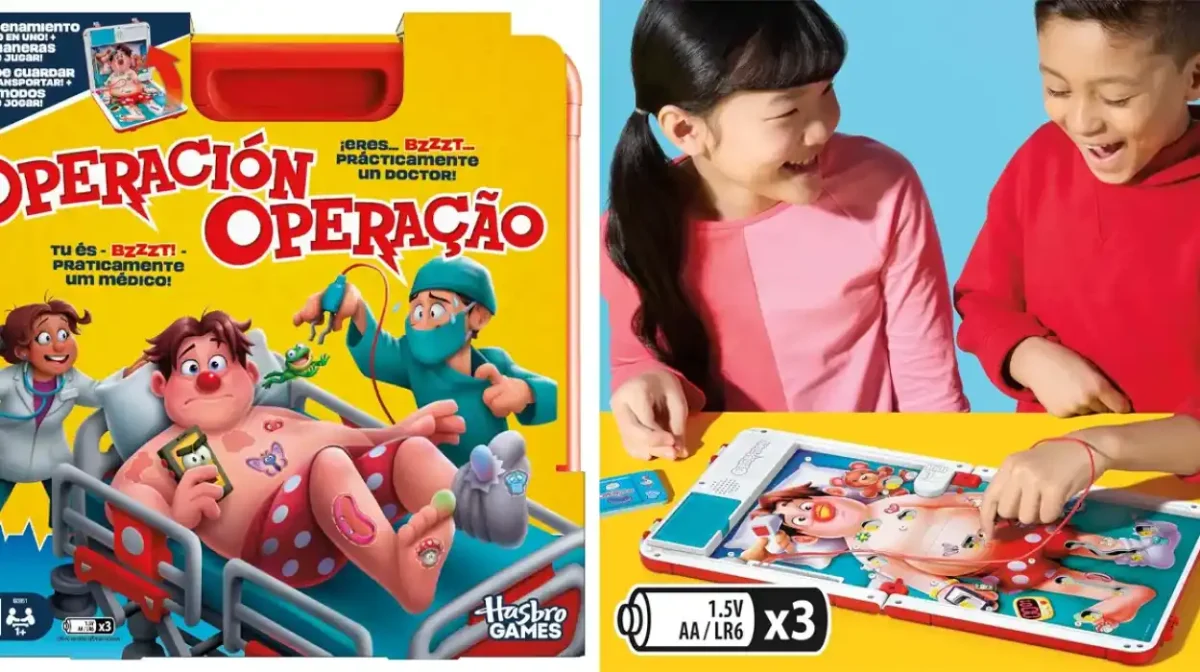 Juego de mesa electrónico Operación con estuche Todo en uno por sólo 19,49€ (-35%)