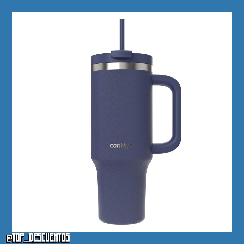 Contigo Botella Termo 1200ml con Asa y Pajita, Idigo